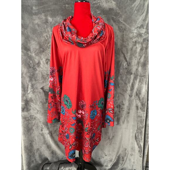 Women’s 2xl red tunic top extra large lily - Picture 5 of 11